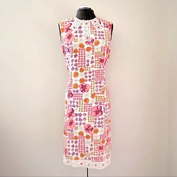 SOLD 1960s Floral Shift Dress by Serbin Lisa Cobb - Picture 8 of 8
